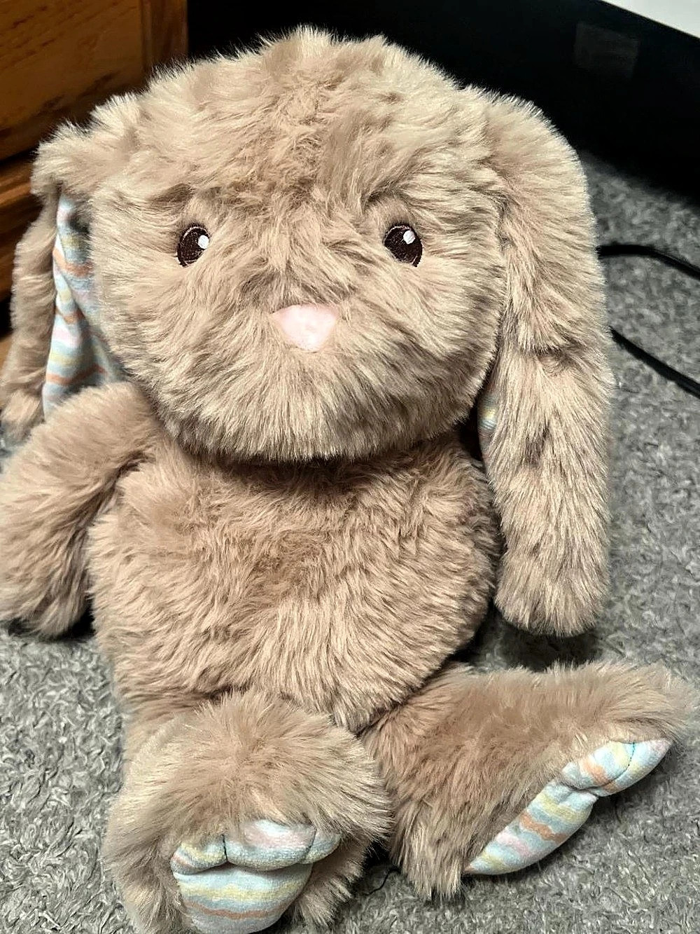 Gugle Scape Plush Bunny Stuffed Animal Brown & Blue Like New